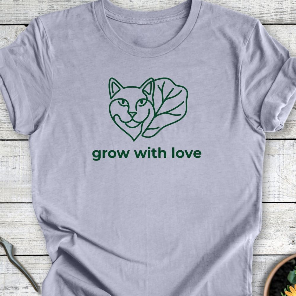 Printify T-Shirt Heather Blue / S Cat Love T-Shirt