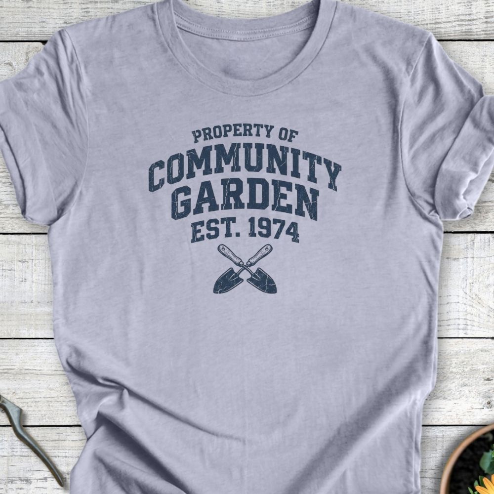 Printify T-Shirt Heather Blue / S Community Garden T-Shirt