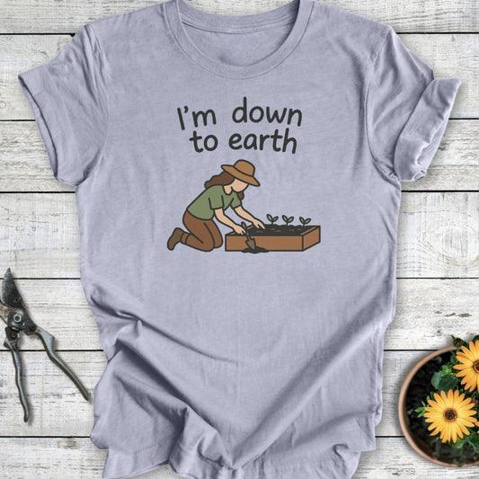 Printify T-Shirt Heather Blue / S Down To Earth