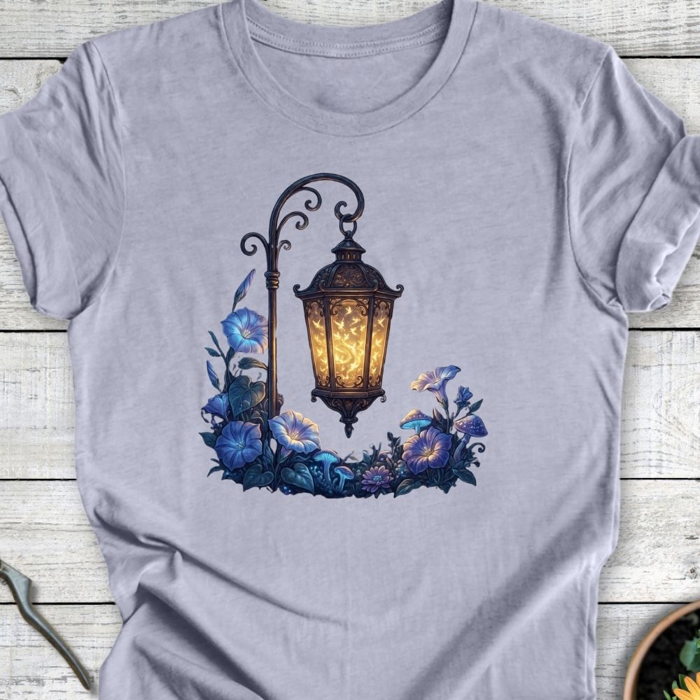 Printify T-Shirt Heather Blue / S Garden Lantern T-Shirt