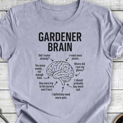 Printify T-Shirt Heather Blue / S Gardener Brain