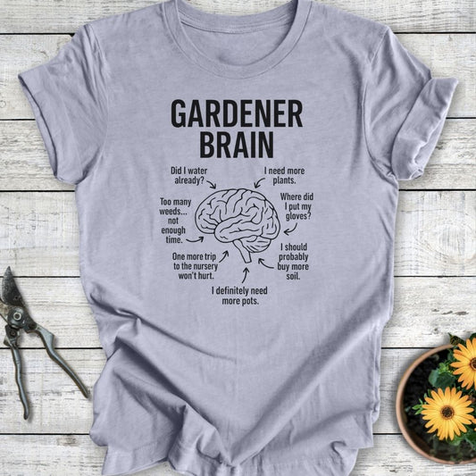Printify T-Shirt Heather Blue / S Gardener Brain