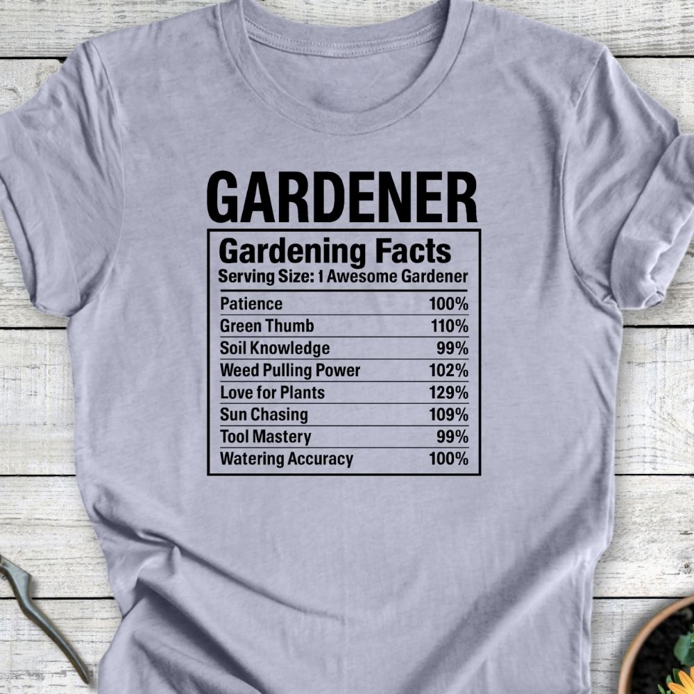 Printify T-Shirt Heather Blue / S Gardening Facts