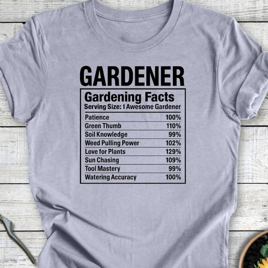Printify T-Shirt Heather Blue / S Gardening Facts