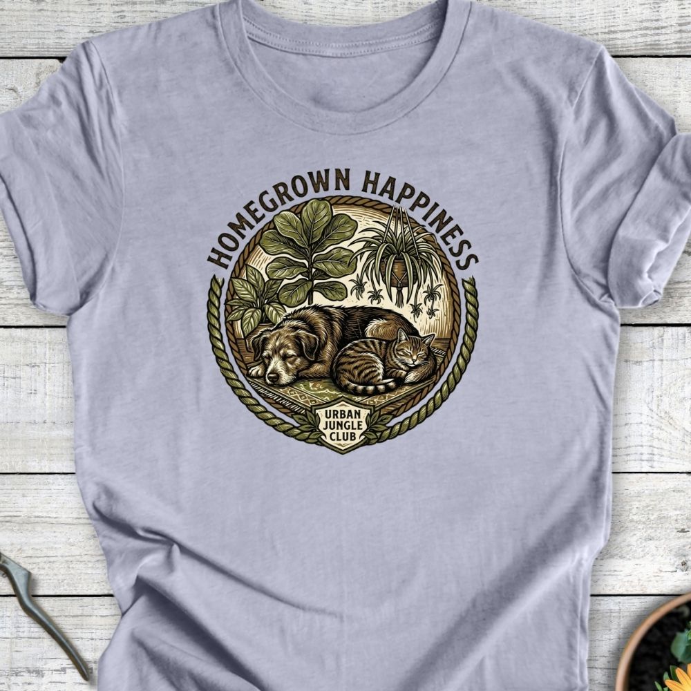 Printify T-Shirt Heather Blue / S Home Happiness T-Shirt