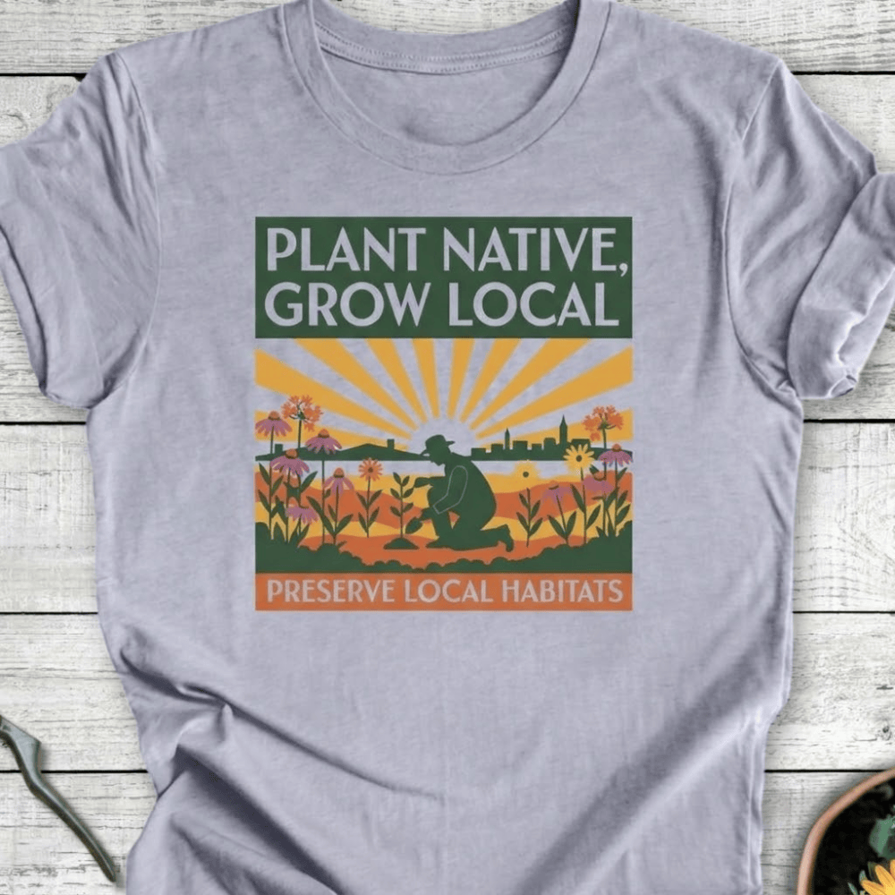 Printify T-Shirt Heather Blue / S Plant Native T-Shirt