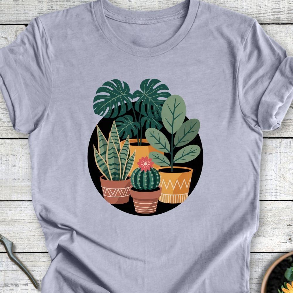 Printify T-Shirt Heather Blue / S Potted Paradise