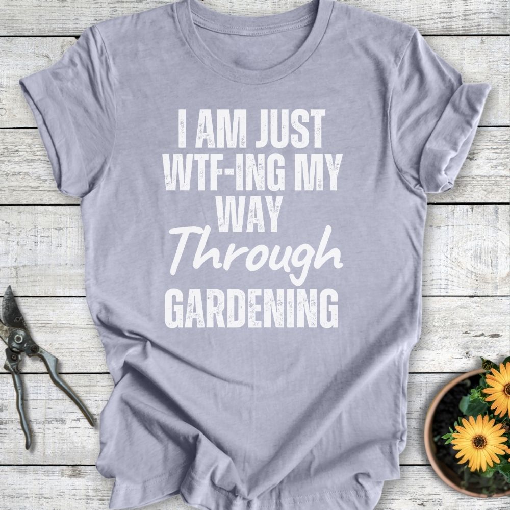 Printify T-Shirt Heather Blue / S WTF Gardening
