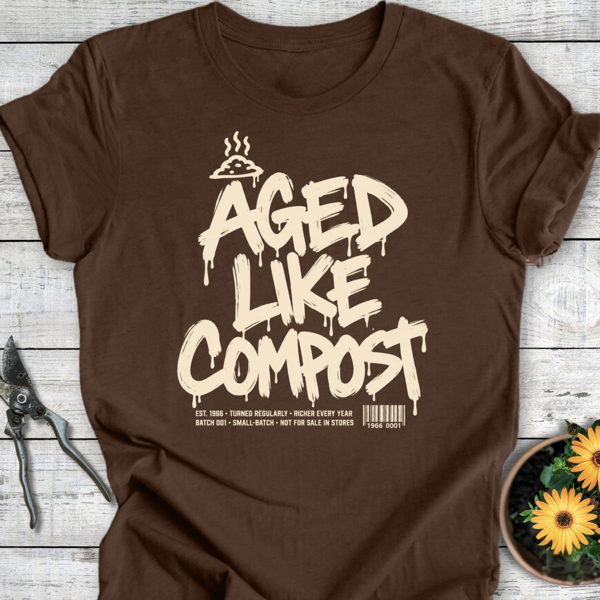 Printify T-Shirt Heather Brown / S Aged Like Compost T-Shirt