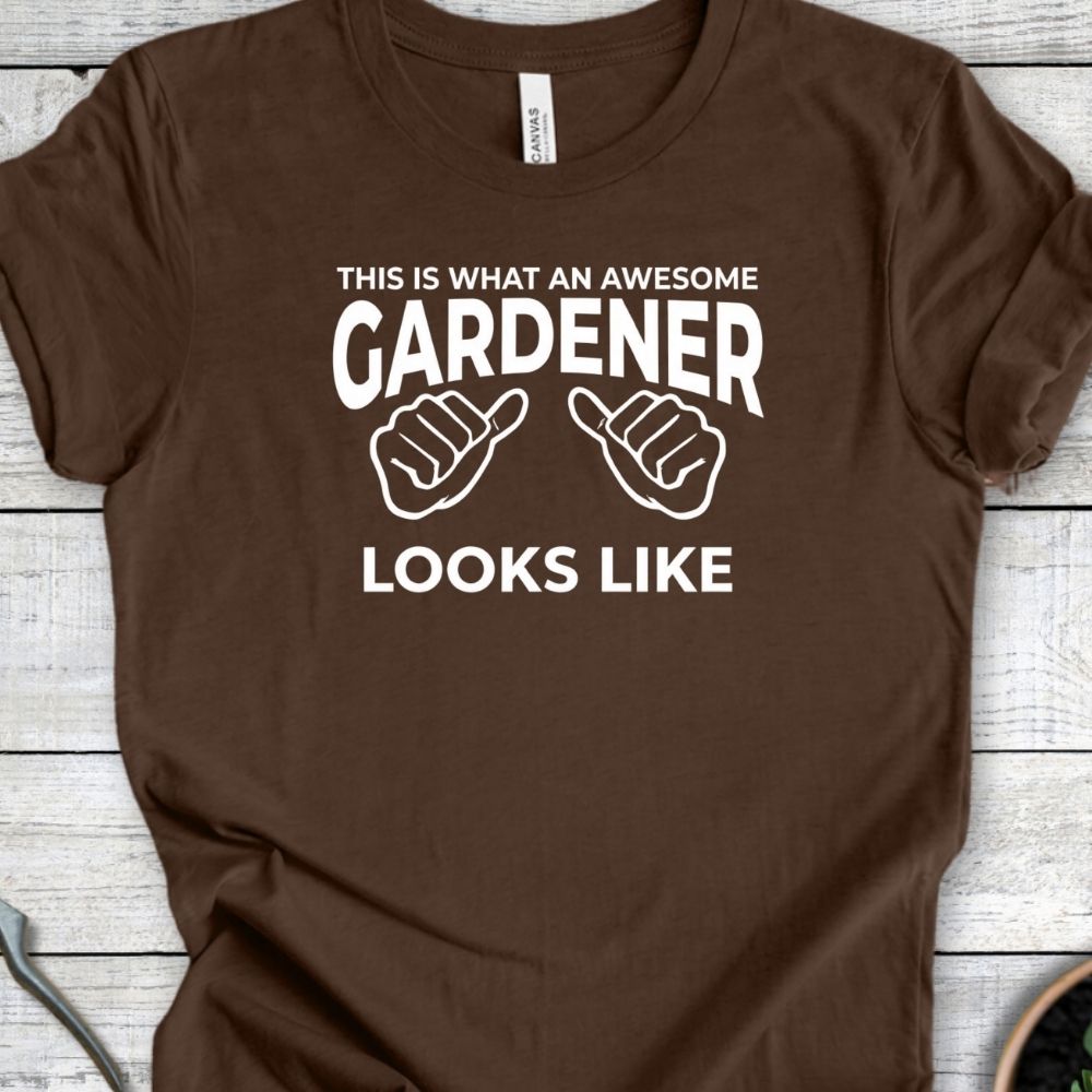Printify T-Shirt Heather Brown / S Awesome Gardener T-Shirt