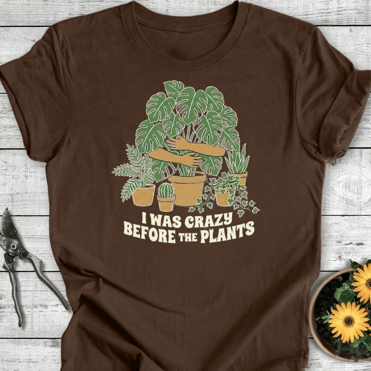 Printify T-Shirt Heather Brown / S Before the Plants T-Shirt