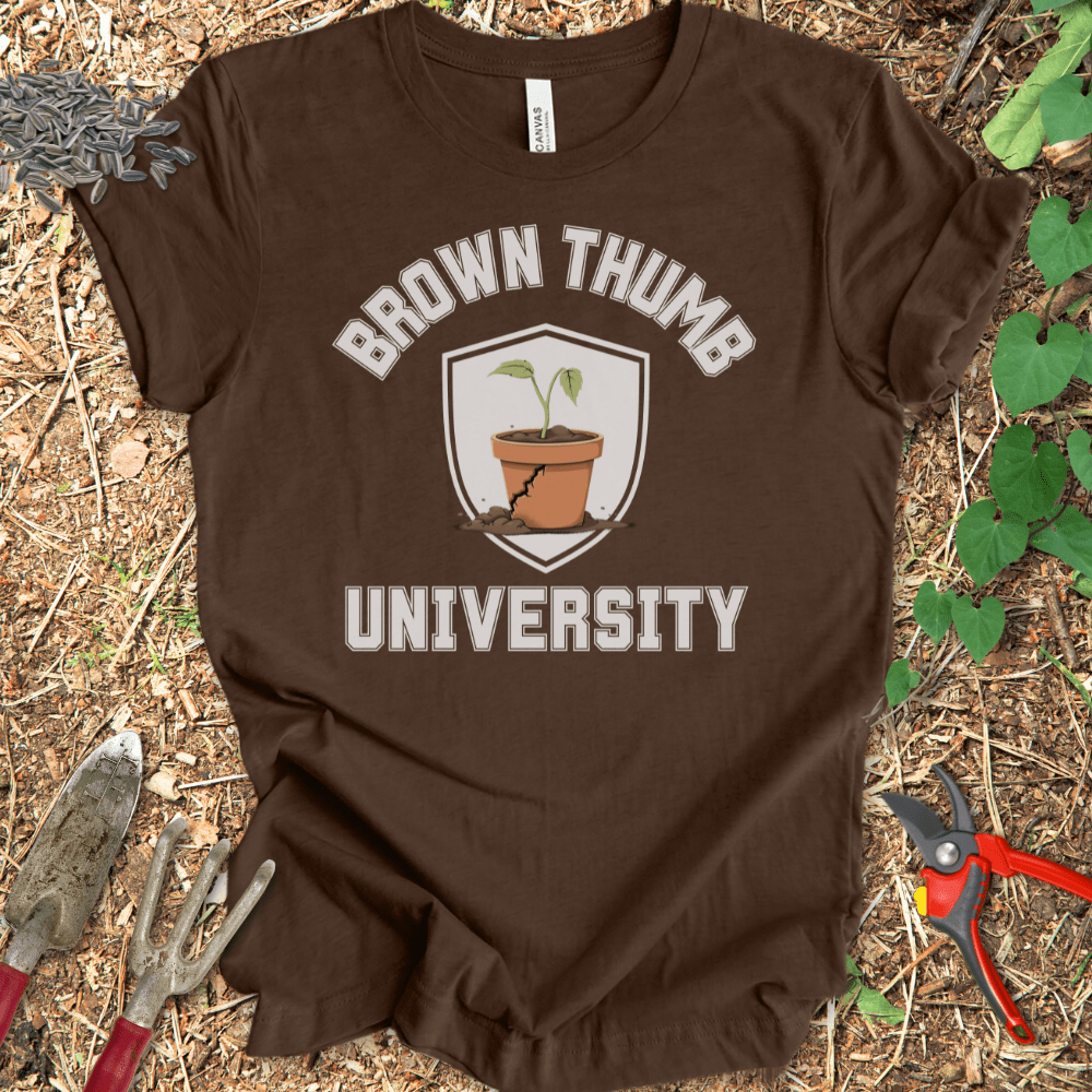 Printify T-Shirt Heather Brown / S Brown Thumb U