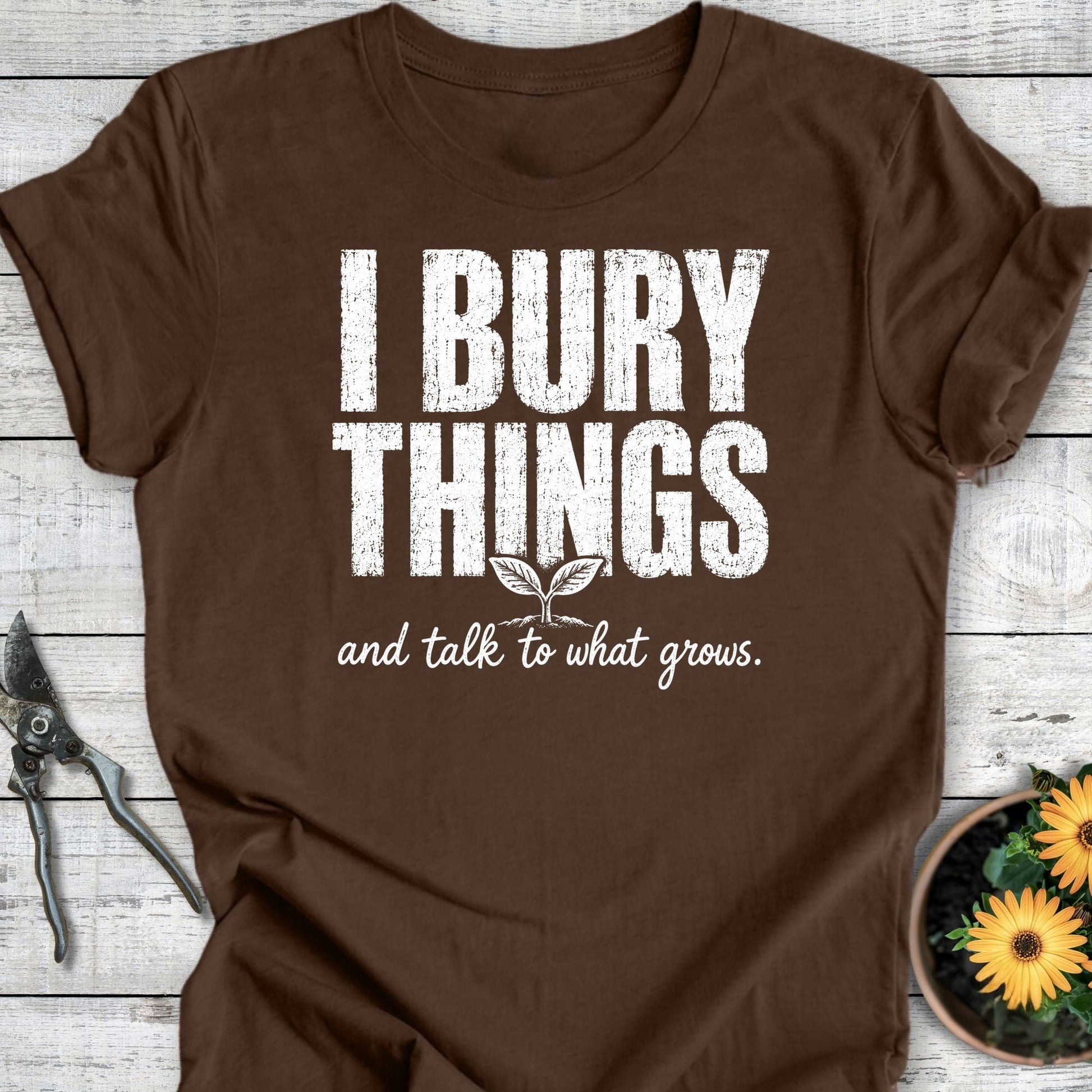 Printify T-Shirt Heather Brown / S Bury & Talk T-Shirt