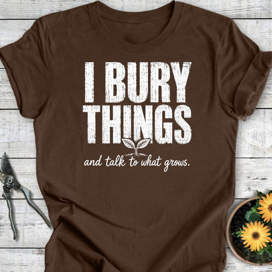 Printify T-Shirt Heather Brown / S Bury & Talk T-Shirt