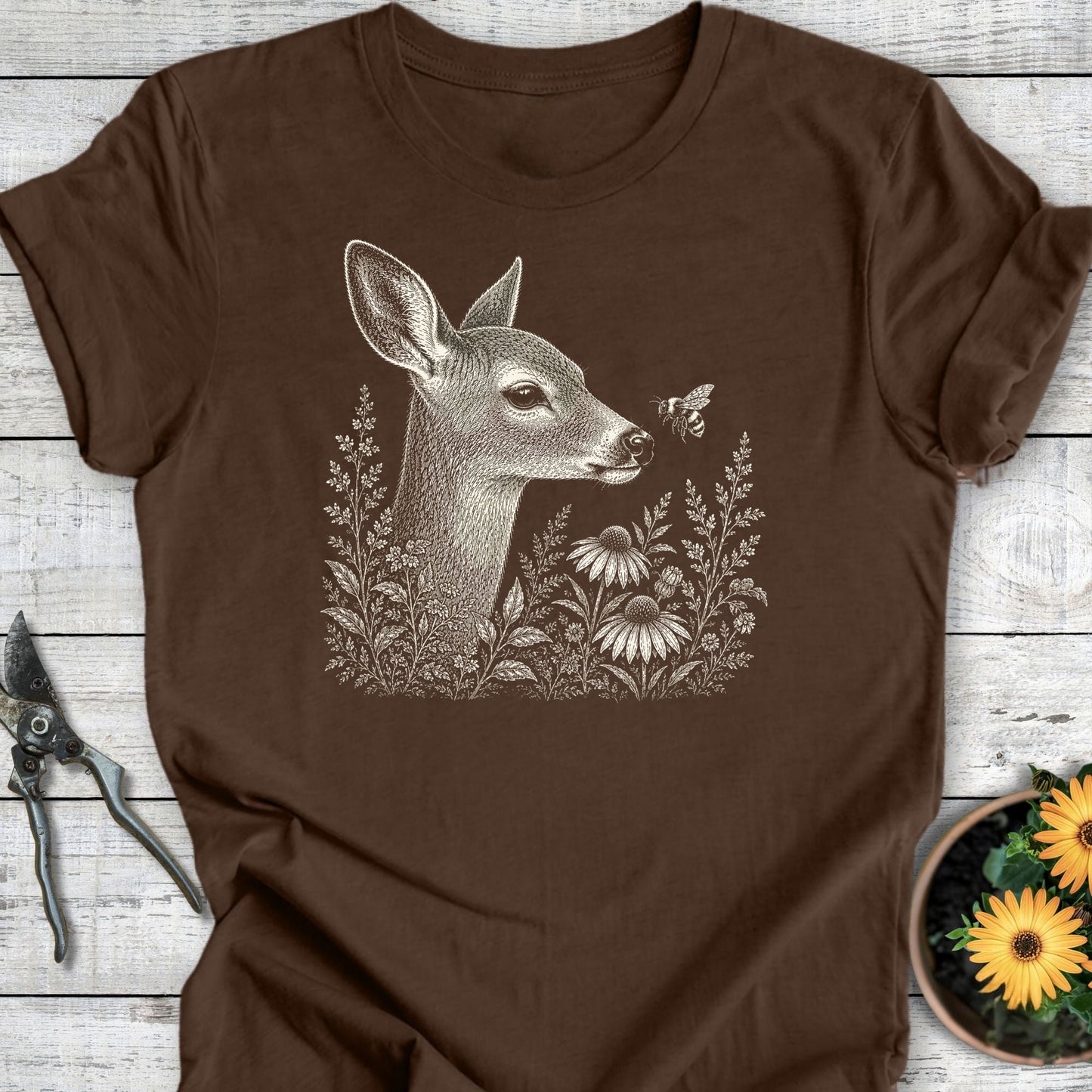 Printify T-Shirt Heather Brown / S Curious Doe T-Shirt