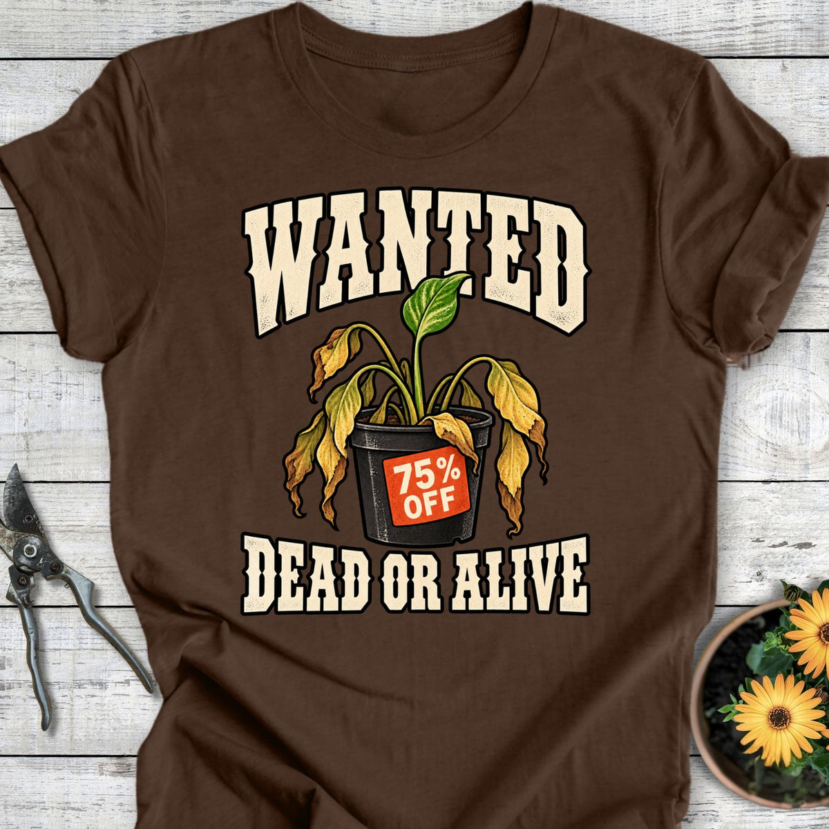 Printify T-Shirt Heather Brown / S Dead or Alive T-Shirt