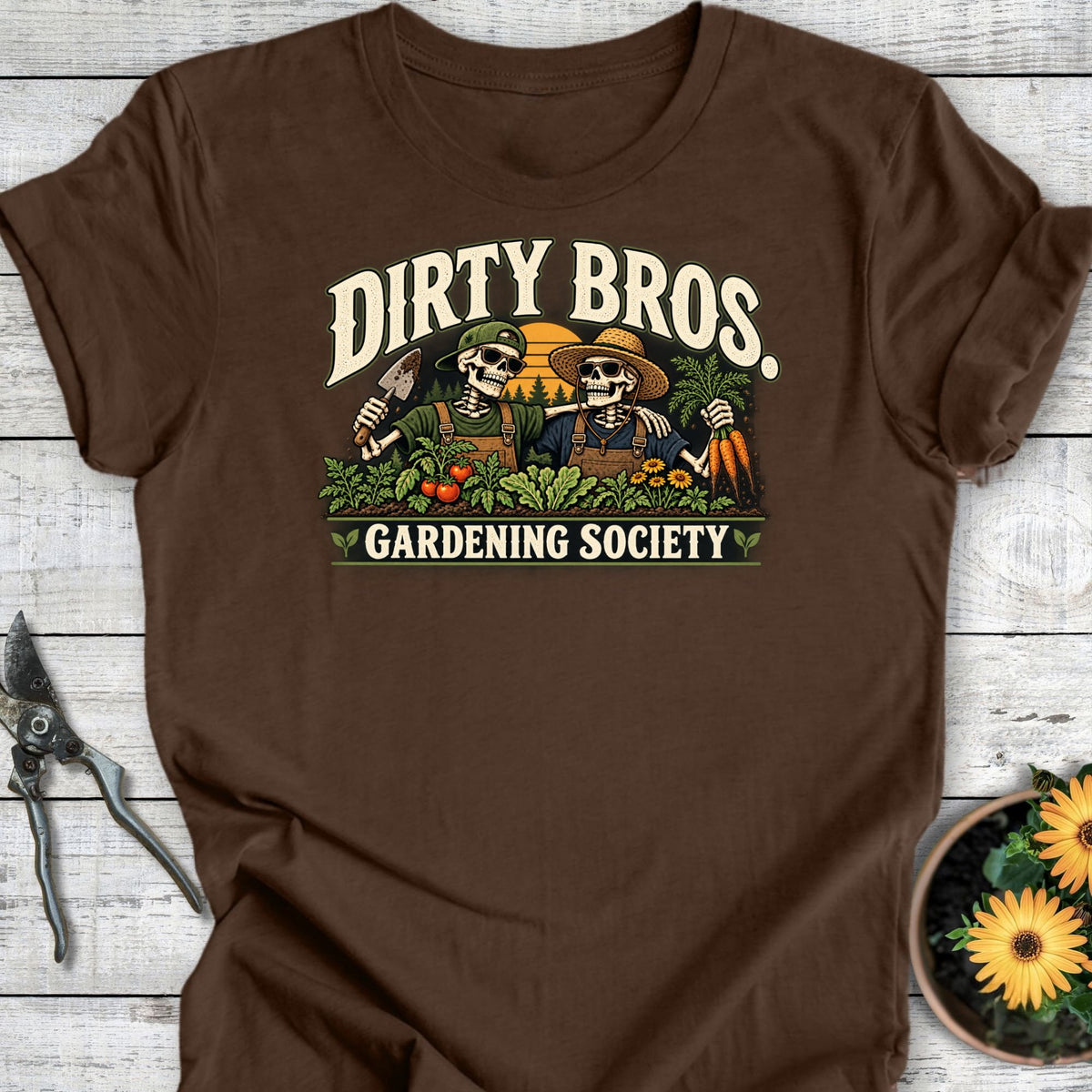 Printify T-Shirt Heather Brown / S Dirty Bros. T-Shirt
