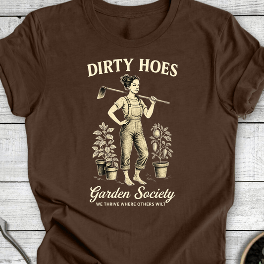 Printify T-Shirt Heather Brown / S Dirty Hoes T-Shirt