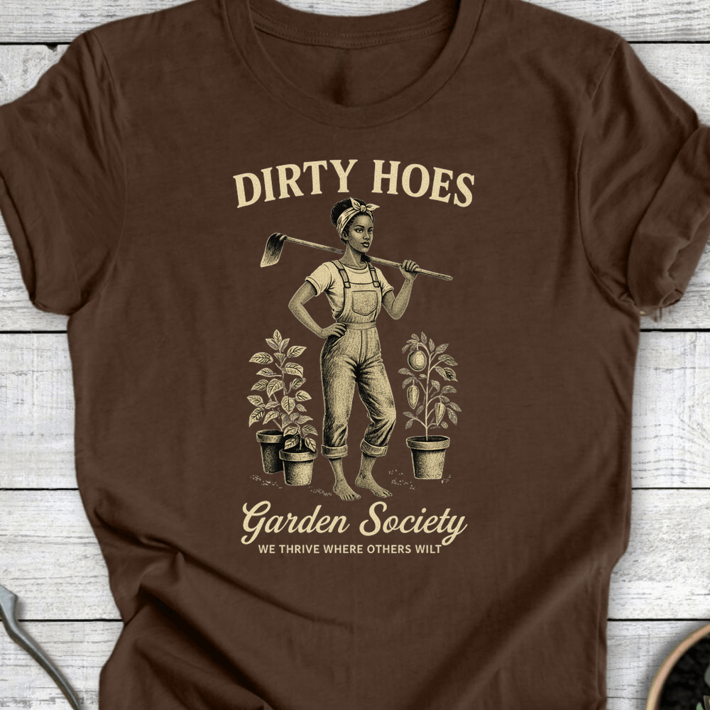 Printify T-Shirt Heather Brown / S Dirty Hoes v2 T-Shirt