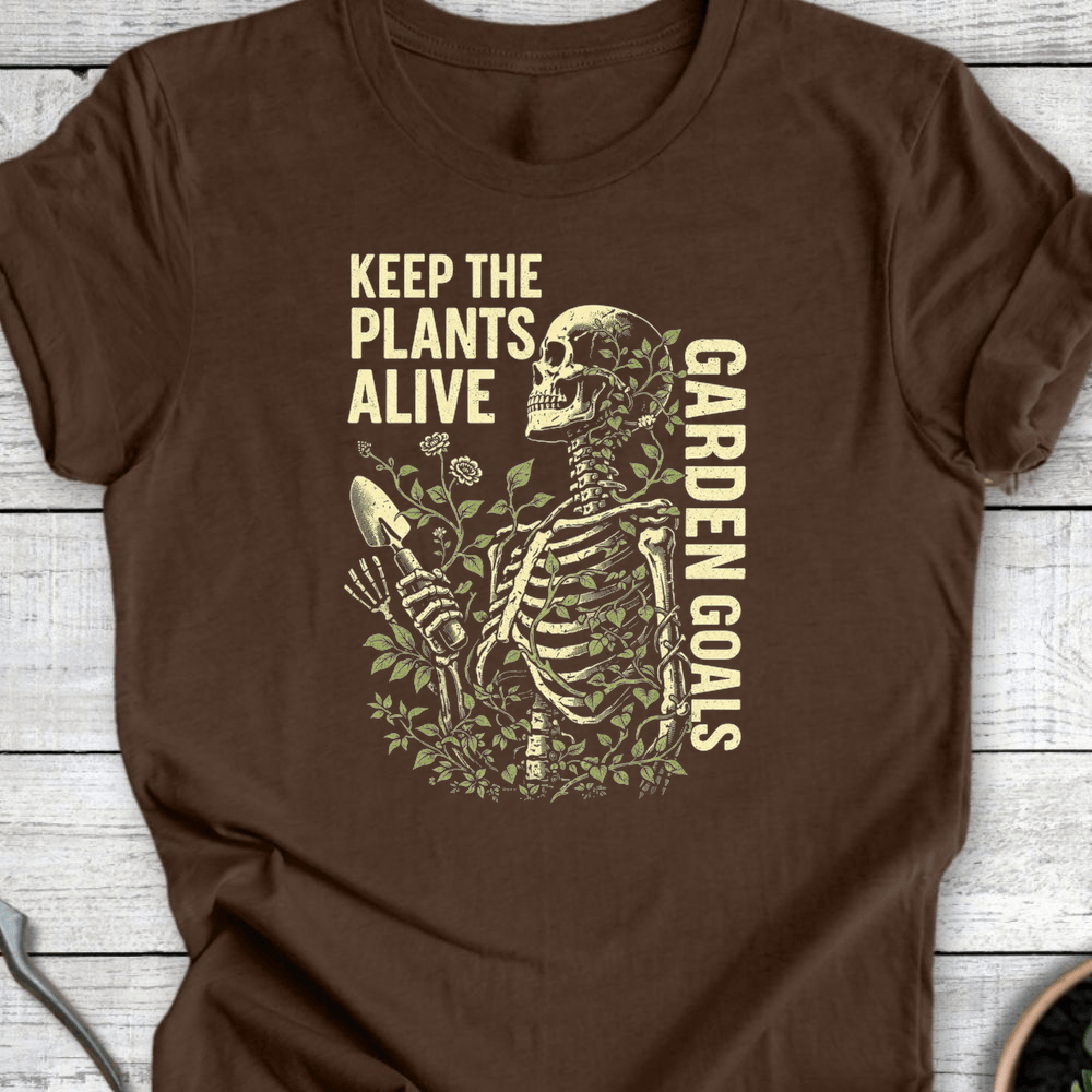 Printify T-Shirt Heather Brown / S Garden Goals T-Shirt