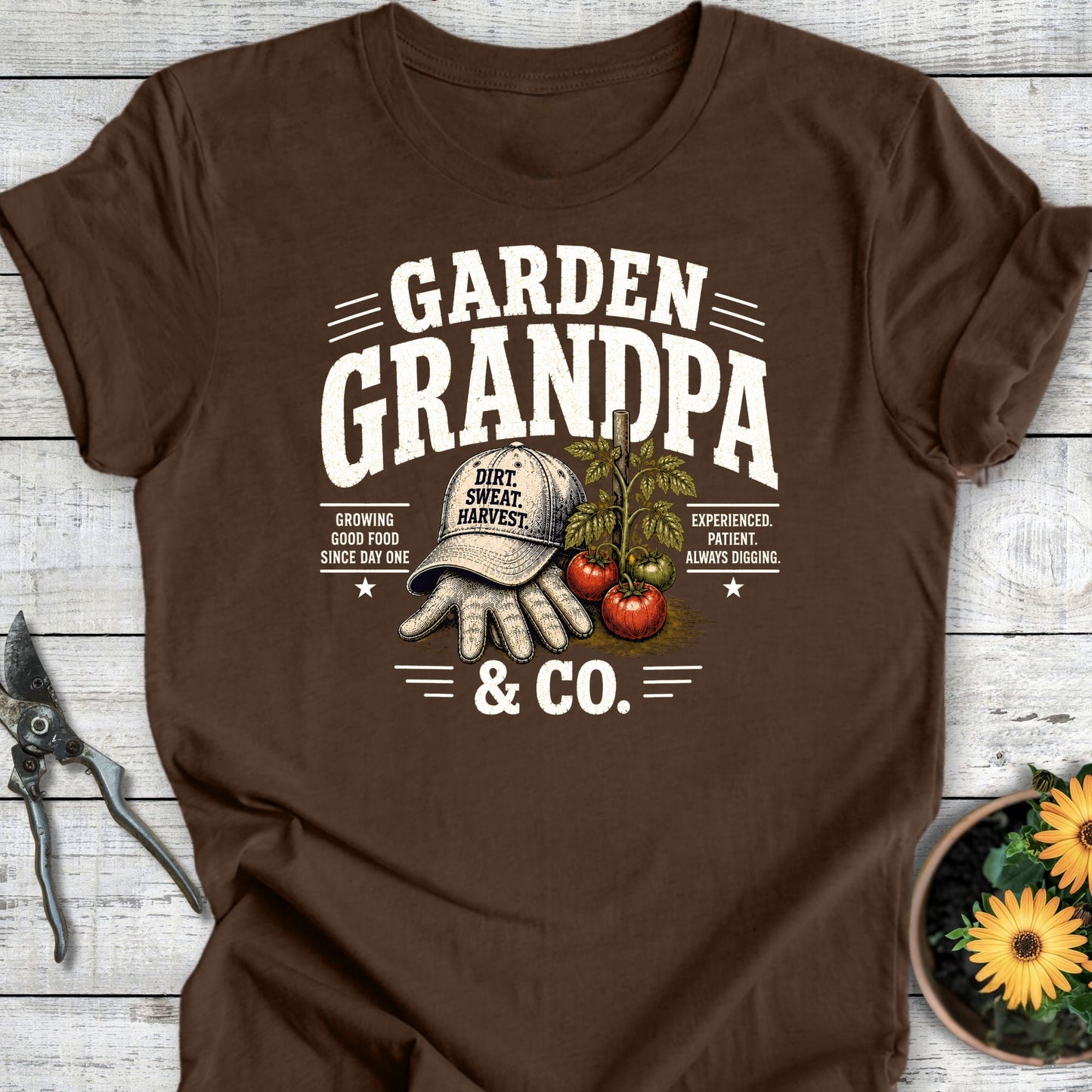 Printify T-Shirt Heather Brown / S Garden Grandpa T-Shirt