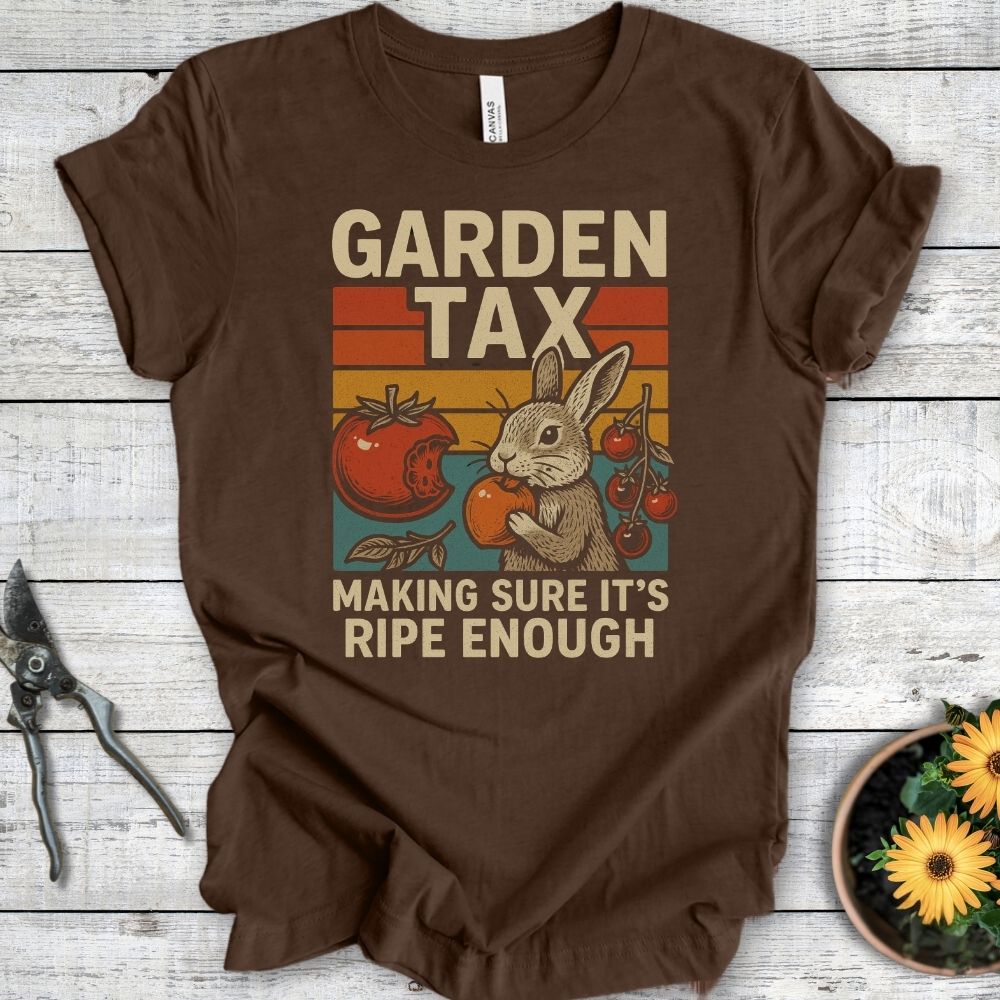 Printify T-Shirt Heather Brown / S Garden Tax