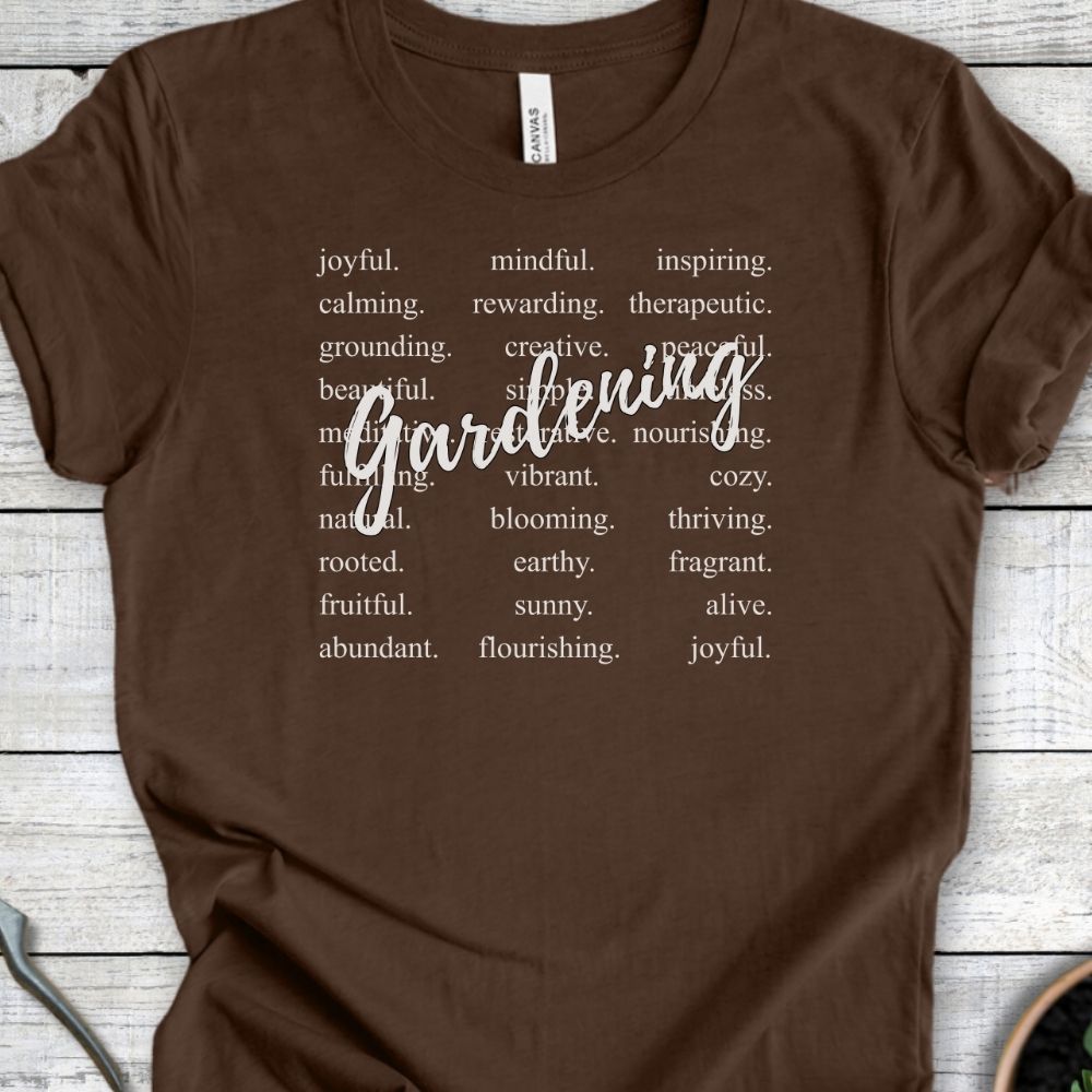 Printify T-Shirt Heather Brown / S Gardening Vibes