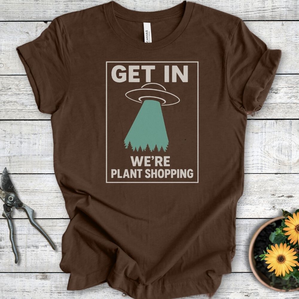 Printify T-Shirt Heather Brown / S Get In