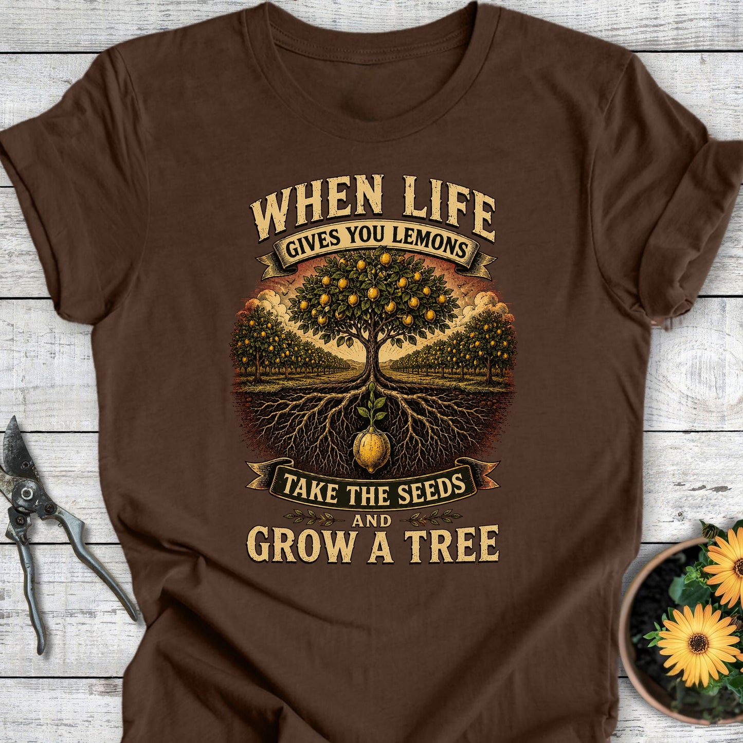 Printify T-Shirt Heather Brown / S Grow a Tree T-Shirt