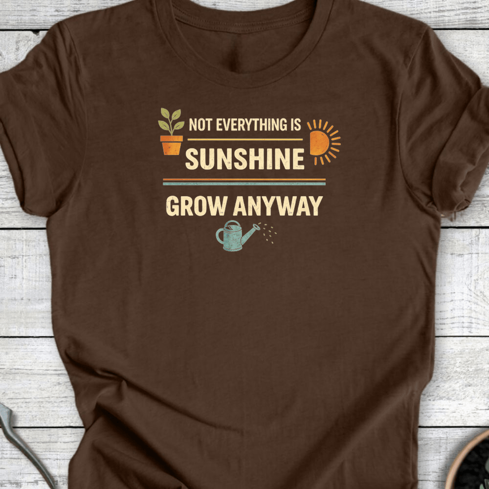 Printify T-Shirt Heather Brown / S Grow Anyway T-Shirt