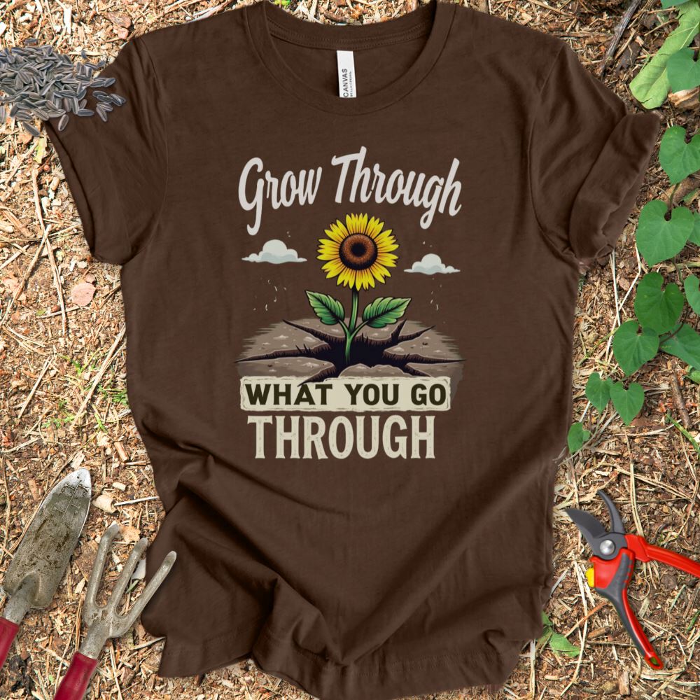 Printify T-Shirt Heather Brown / S Grow Through