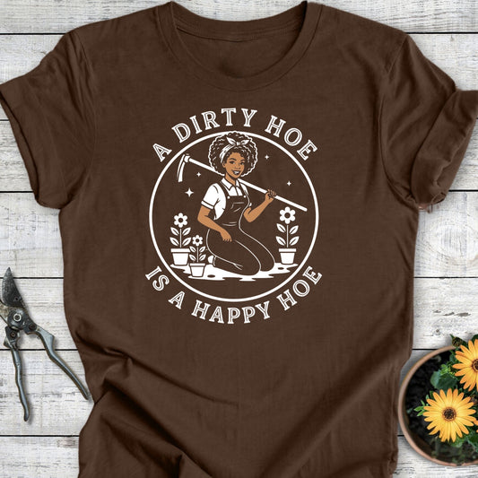 Printify T-Shirt Heather Brown / S Happy Hoe II T-Shirt
