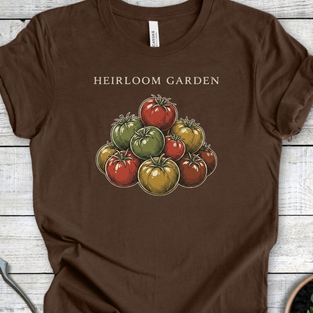 Printify T-Shirt Heather Brown / S Heirloom Garden T-Shirt