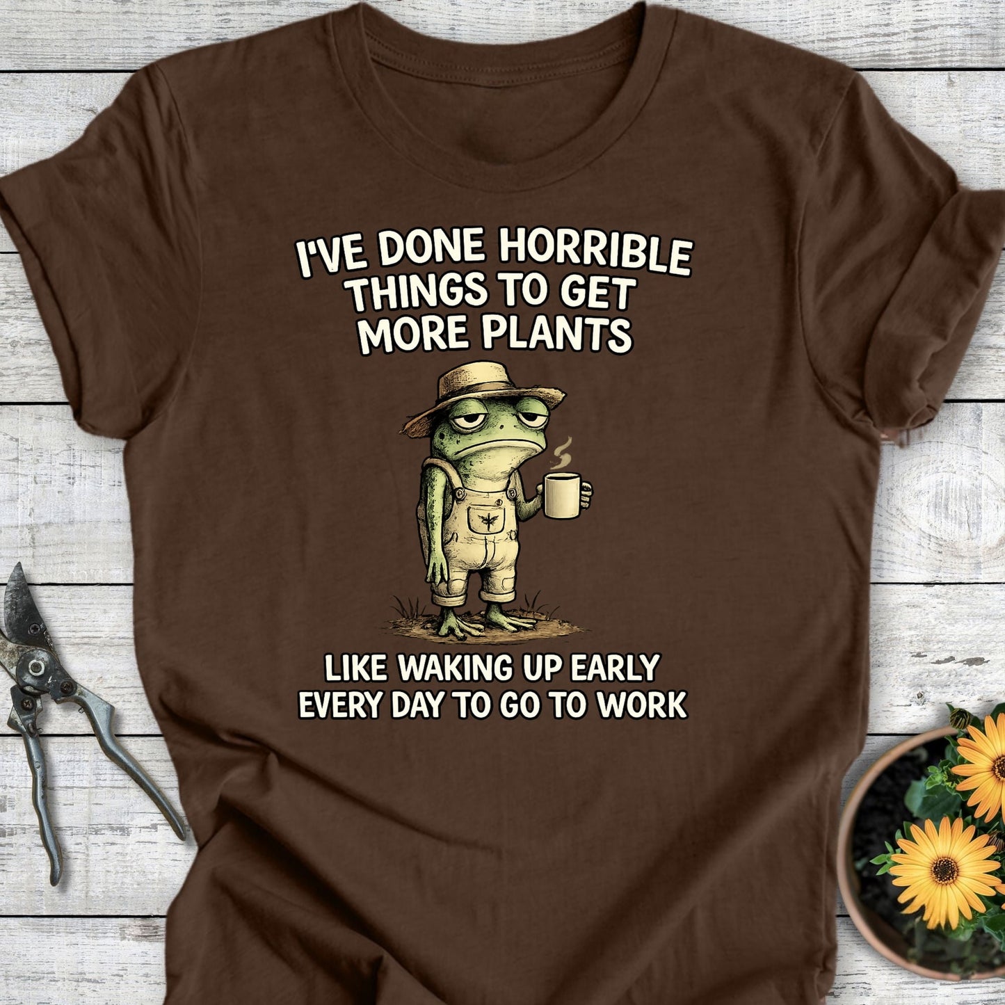 Printify T-Shirt Heather Brown / S Horrible Things T-Shirt