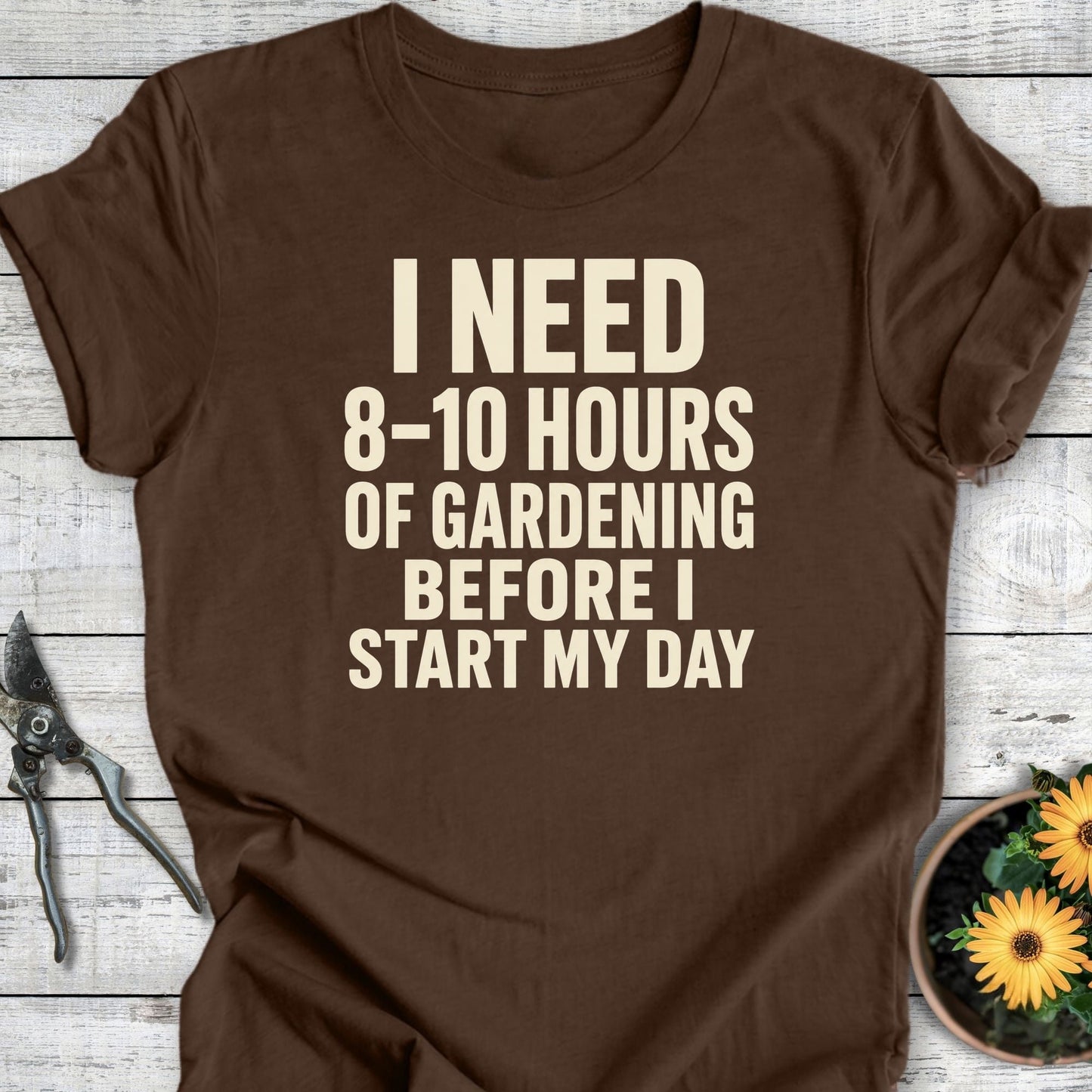 Printify T-Shirt Heather Brown / S I Need Hours T-Shirt