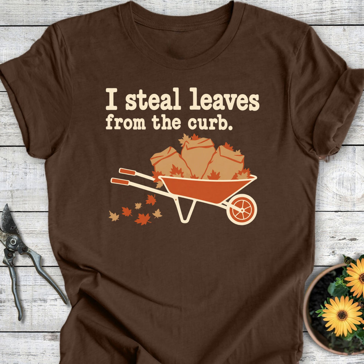 Printify T-Shirt Heather Brown / S I Steal Leave T-Shirt