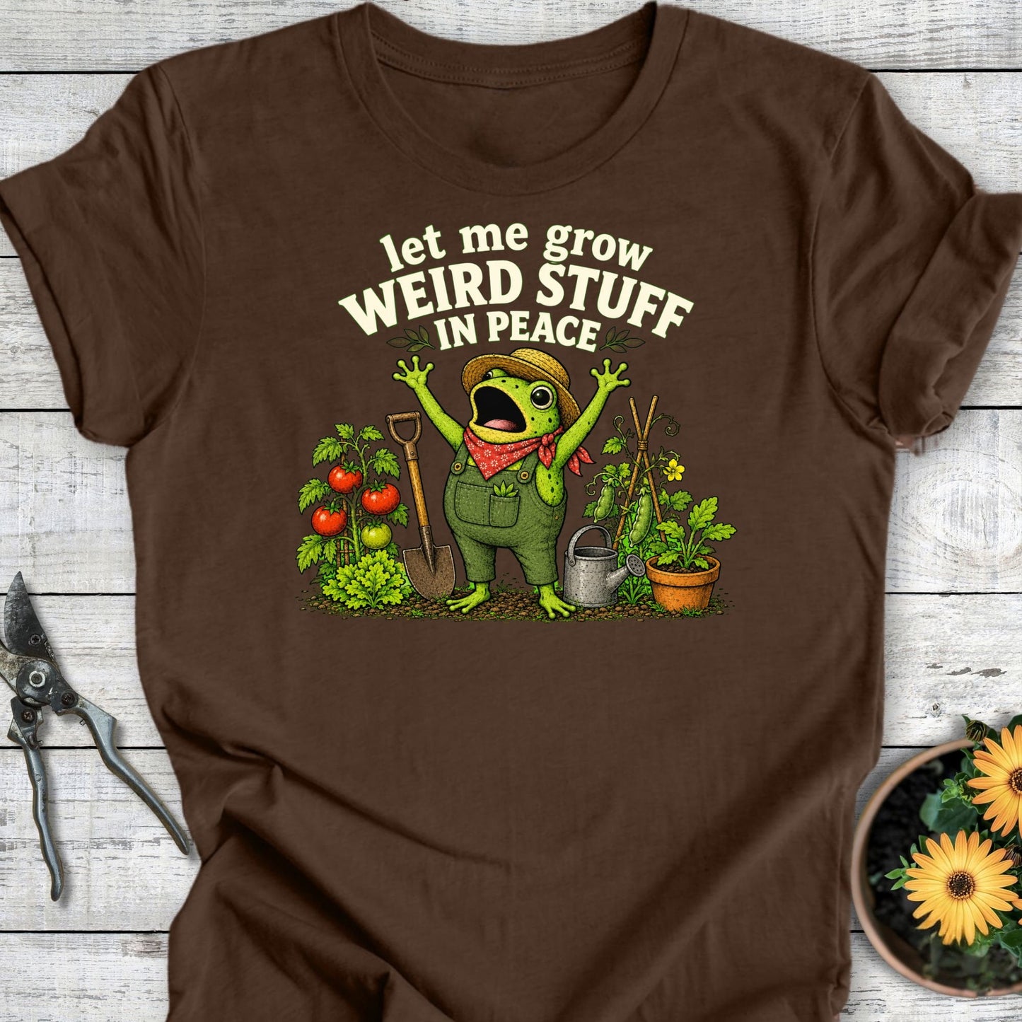 Printify T-Shirt Heather Brown / S In Peace T-Shirt