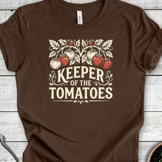 Printify T-Shirt Heather Brown / S Keeper of the Tomatoes T-Shirt