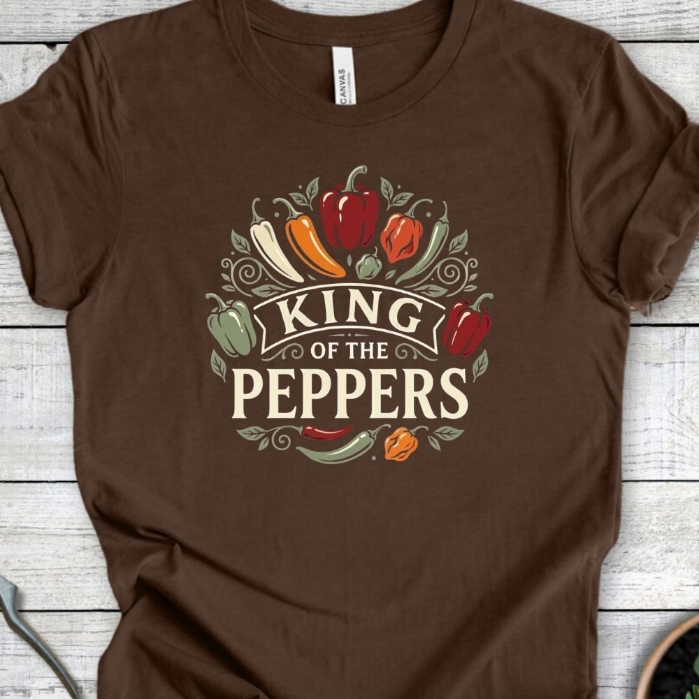 Printify T-Shirt Heather Brown / S King of the Peppers T-Shirt