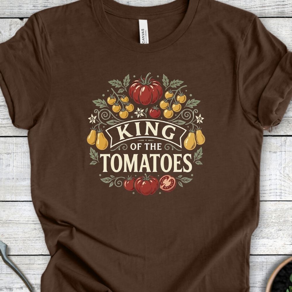 Printify T-Shirt Heather Brown / S King of the Tomatoes T-Shirt