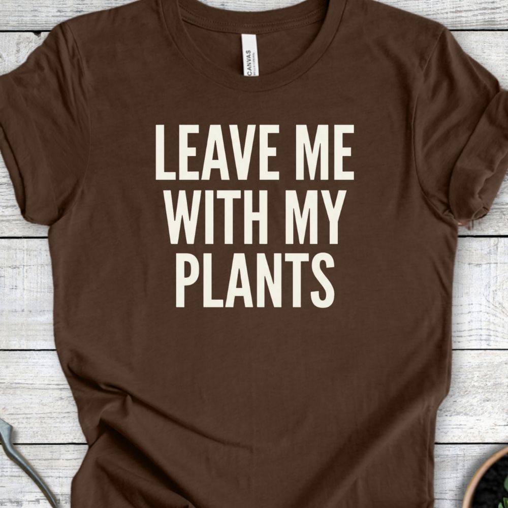 Printify T-Shirt Heather Brown / S Leave Me T-Shirt