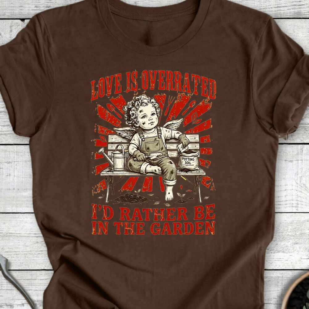 Printify T-Shirt Heather Brown / S Love Is Overrated T-Shirt
