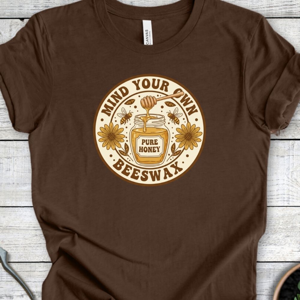 Printify T-Shirt Heather Brown / S Mind Your Beeswax