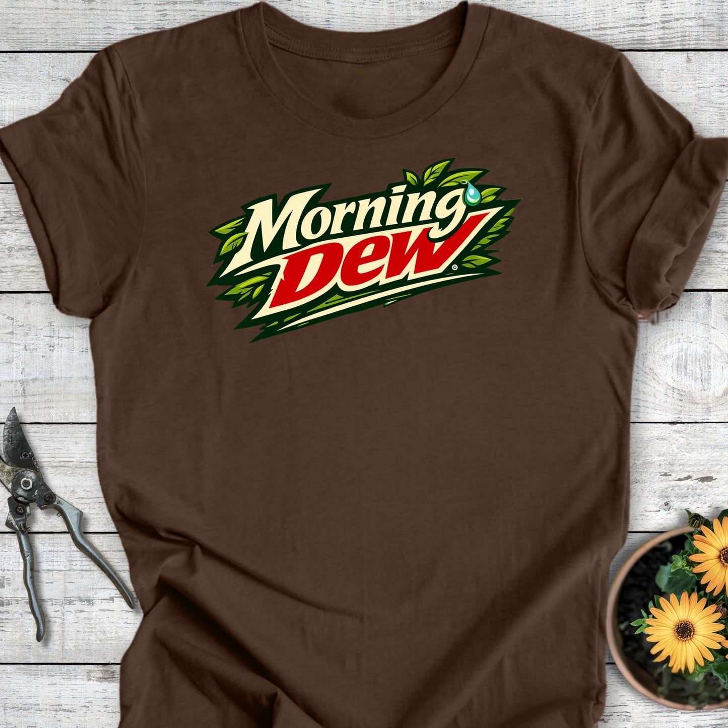 Printify T-Shirt Heather Brown / S Morning Dew T-Shirt