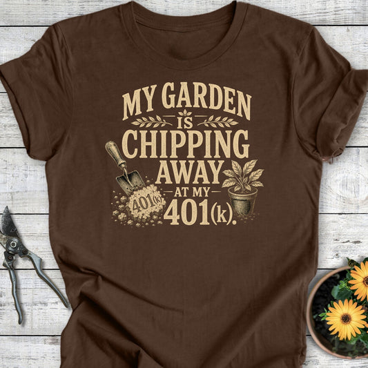 Printify T-Shirt Heather Brown / S My 401K T-Shirt