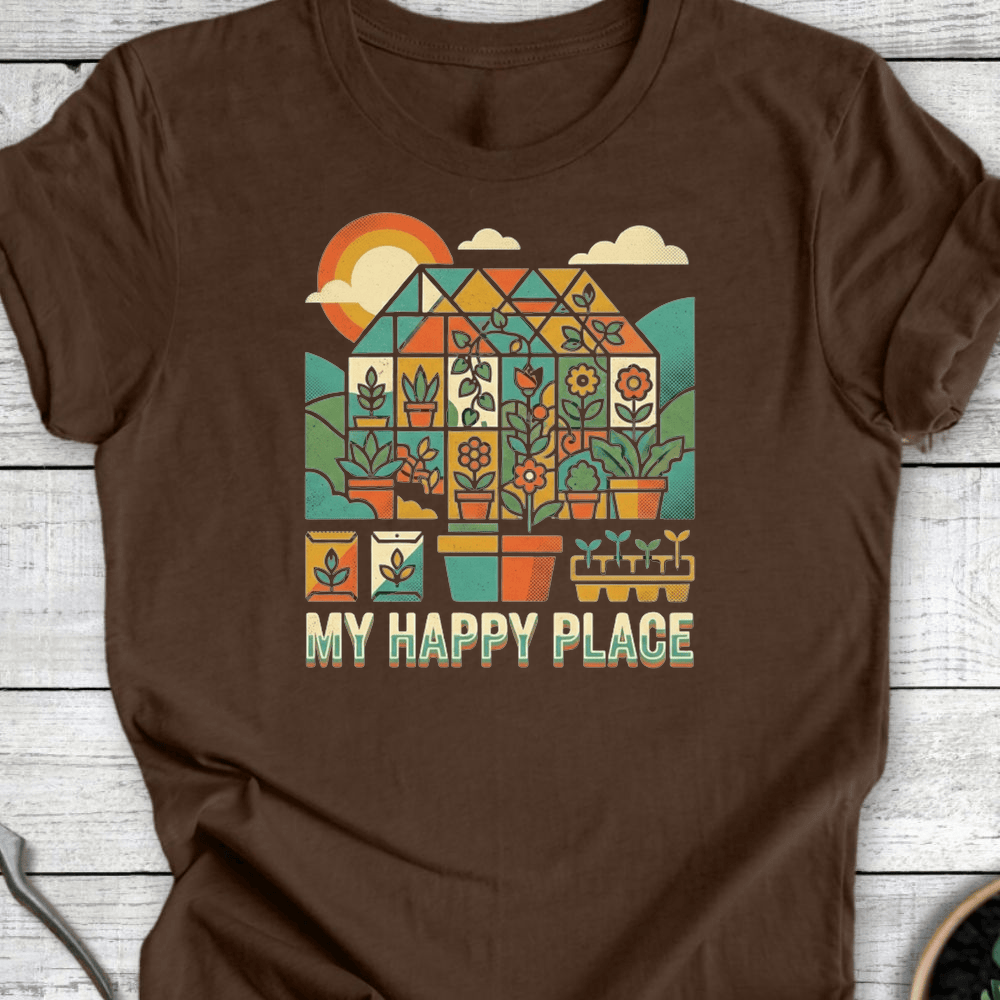 Printify T-Shirt Heather Brown / S My Happy Place T-Shirt