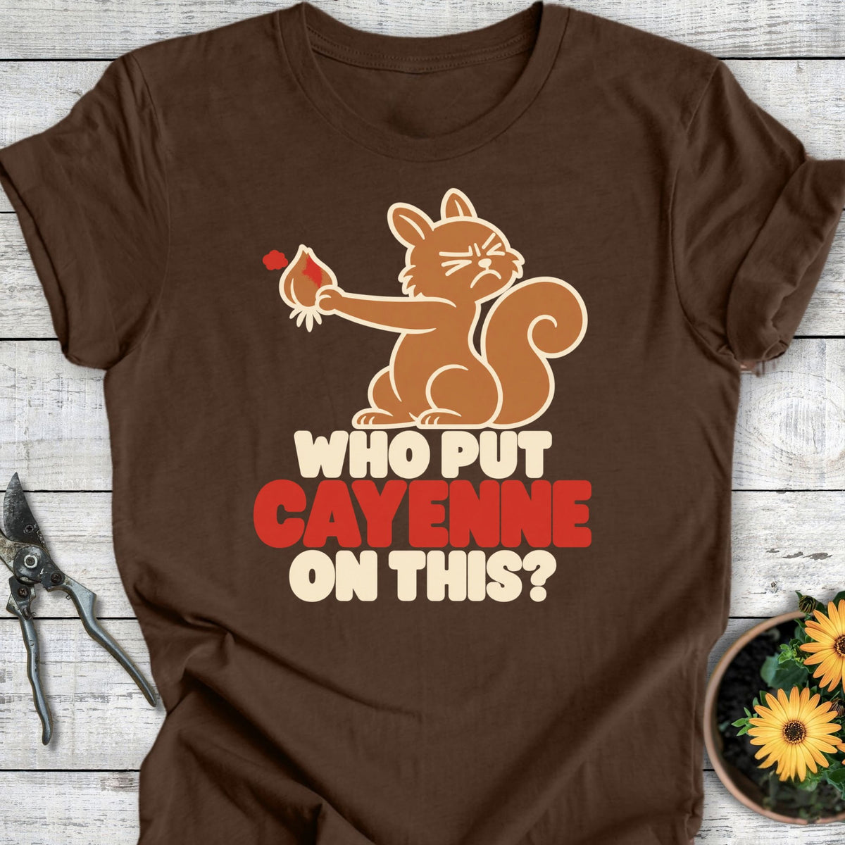 Printify T-Shirt Heather Brown / S No Cayenne T-Shirt