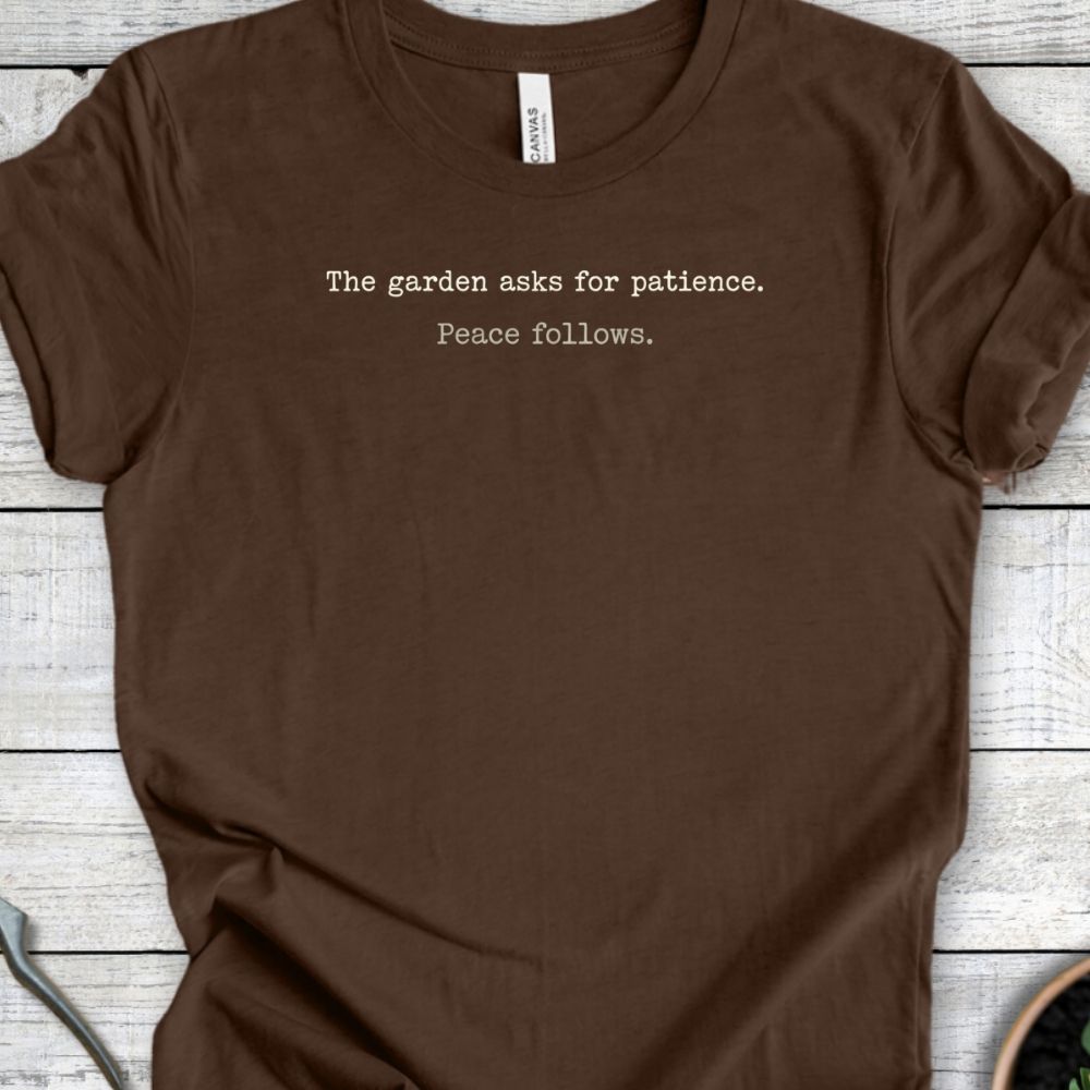 Printify T-Shirt Heather Brown / S Peace Follows T-Shirt