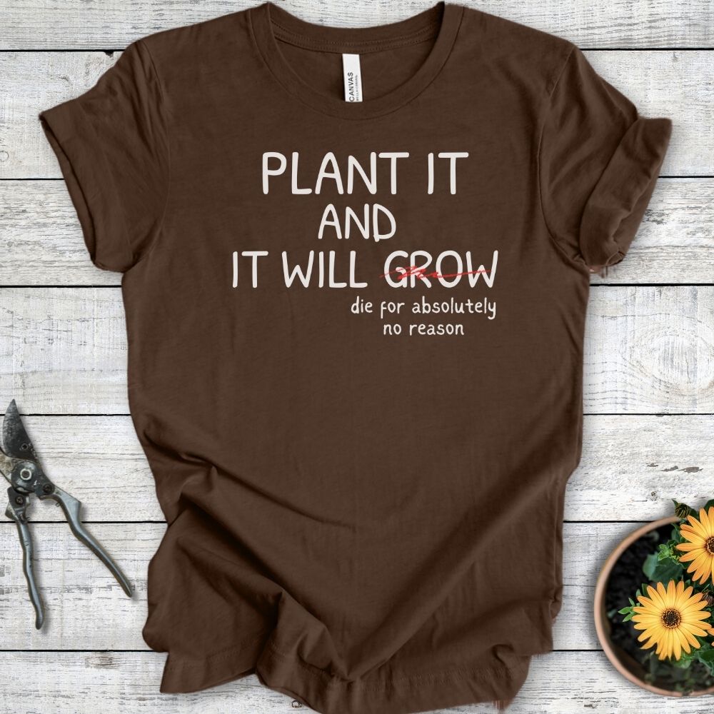 Printify T-Shirt Heather Brown / S Plant It