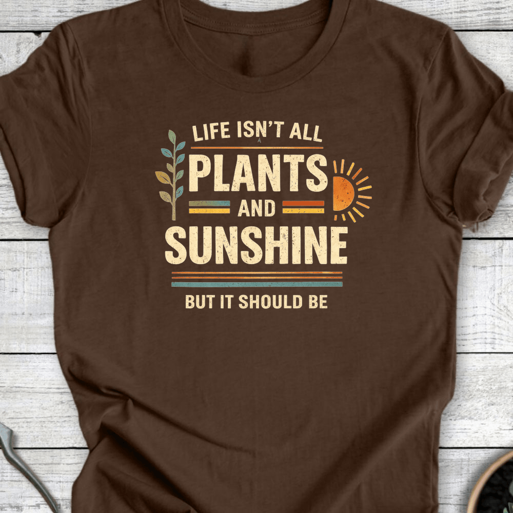 Printify T-Shirt Heather Brown / S Plants & Sunshine T-Shirt